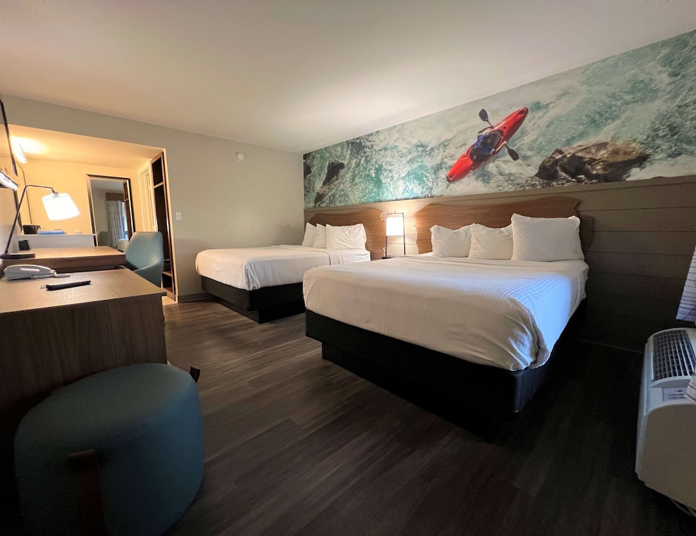 Standard Room, 2 Queen Beds, Non Smoking, Refrigerator & Microwave (Walk-in Shower;Theme Room)