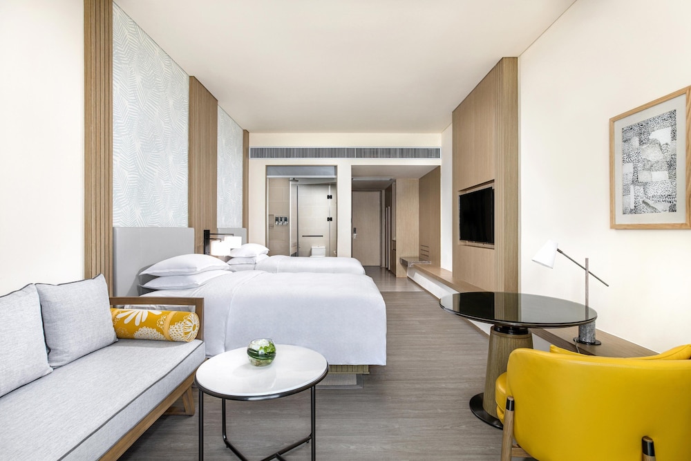 Room, 2 Double Beds, Balcony, Partial Sea View