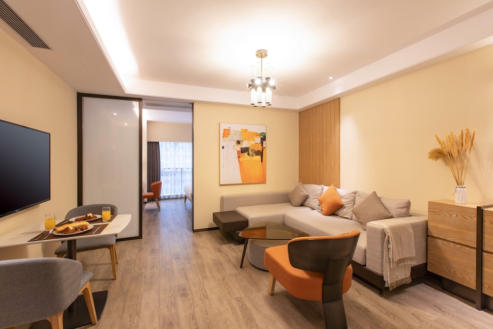 One bedroom and one living room(Kitchen, Fridge)