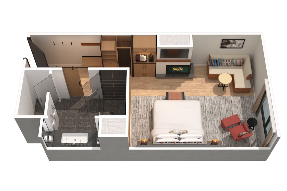 Room, 1 King Bed, Fireplace (Mobility/Hearing Access, Roll-In Shwr) - Photo 5