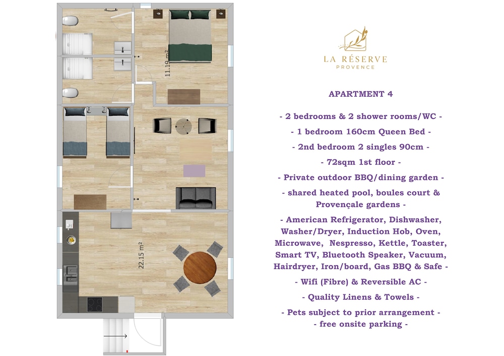 Apartment, 2 Bedrooms, Garden View (5)