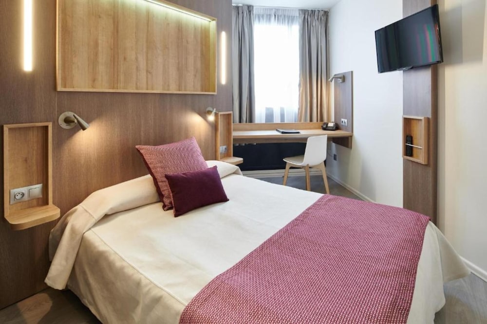 "BASIC", double room, 13m², one big bed, window, city or "Nive" river view photo 2