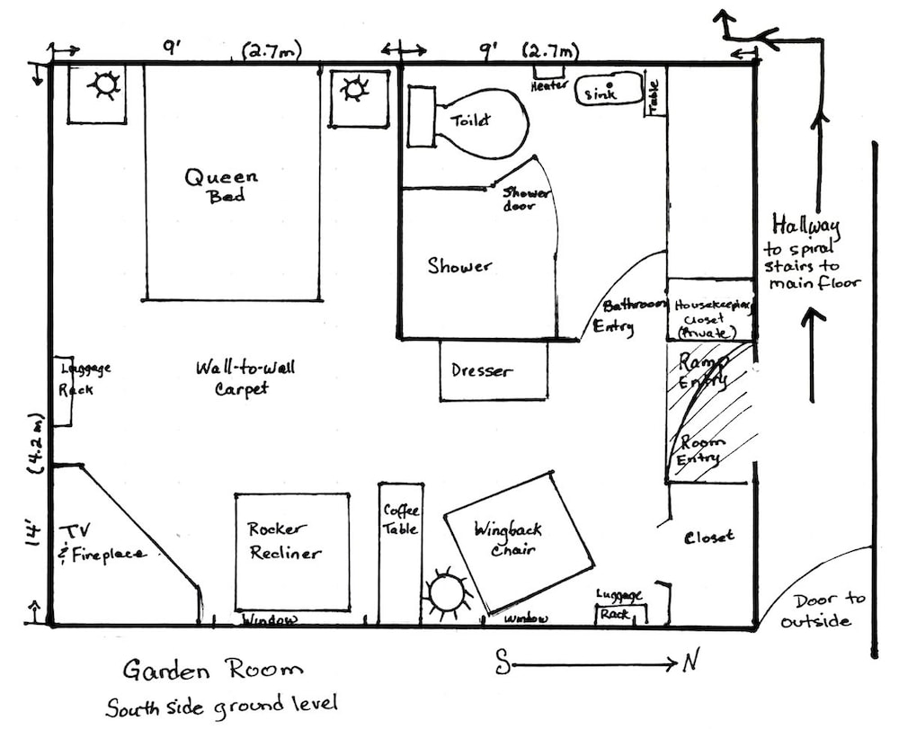 Garden Room (Using stairs is required for this guest room) photo 2