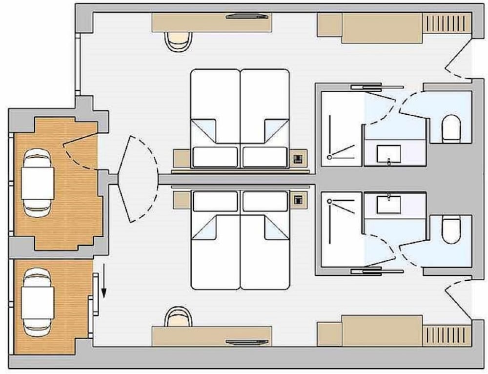 Family Double Room, Connecting Rooms (Classic Sea Side - Triple Use) photo 3