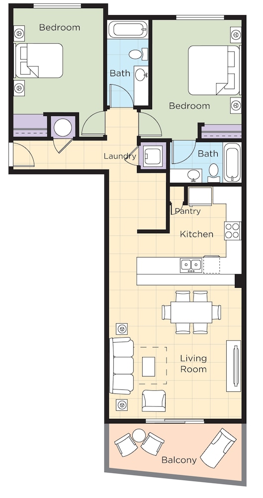 Standard Condo, 2 Bedrooms, Ocean View