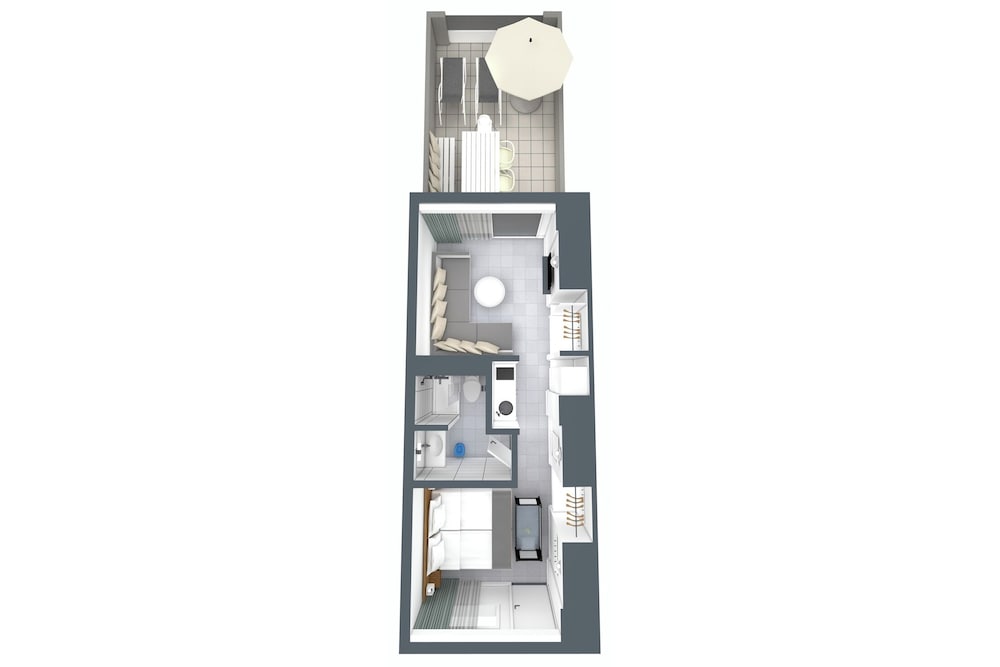 Estudio Estándar, Balcón, Vista al Mar