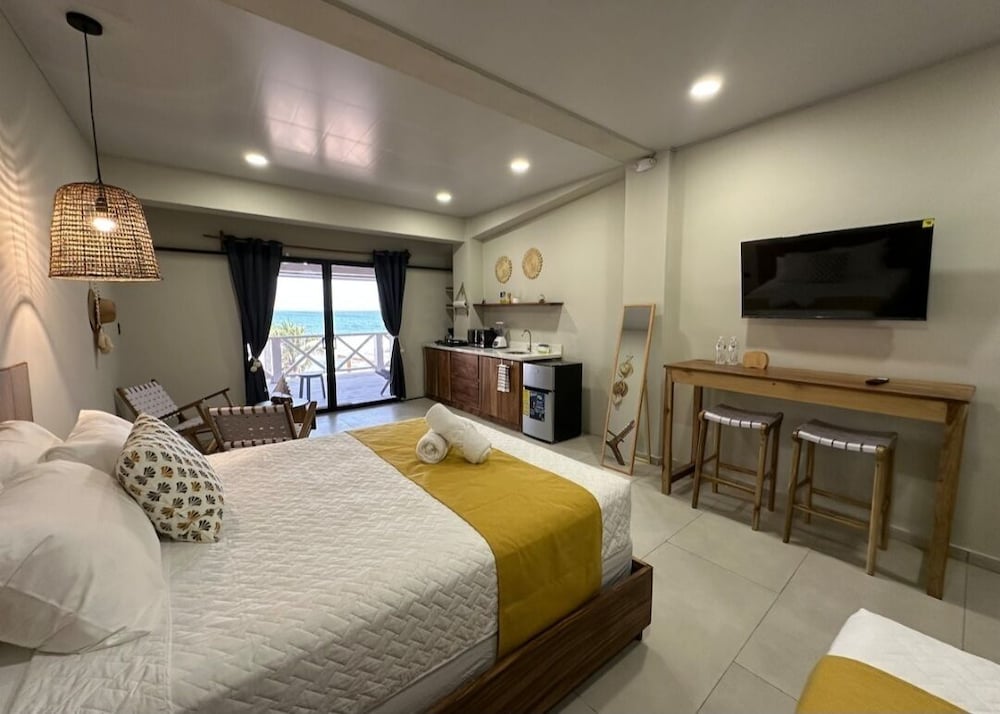 Superior Studio, 2 Double Beds, Beach View