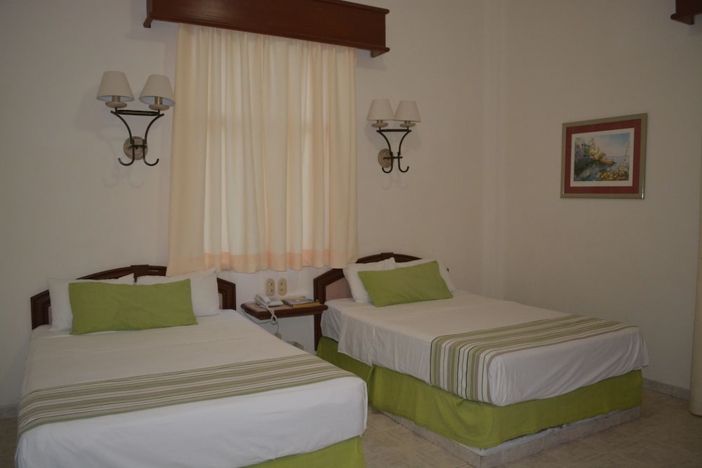 Double Room, 2 Double Beds, Partial Sea View