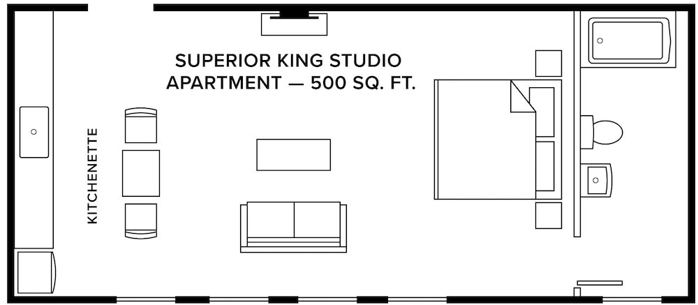 Superior Studio, 1 King Bed, Non Smoking, Kitchenette photo 3