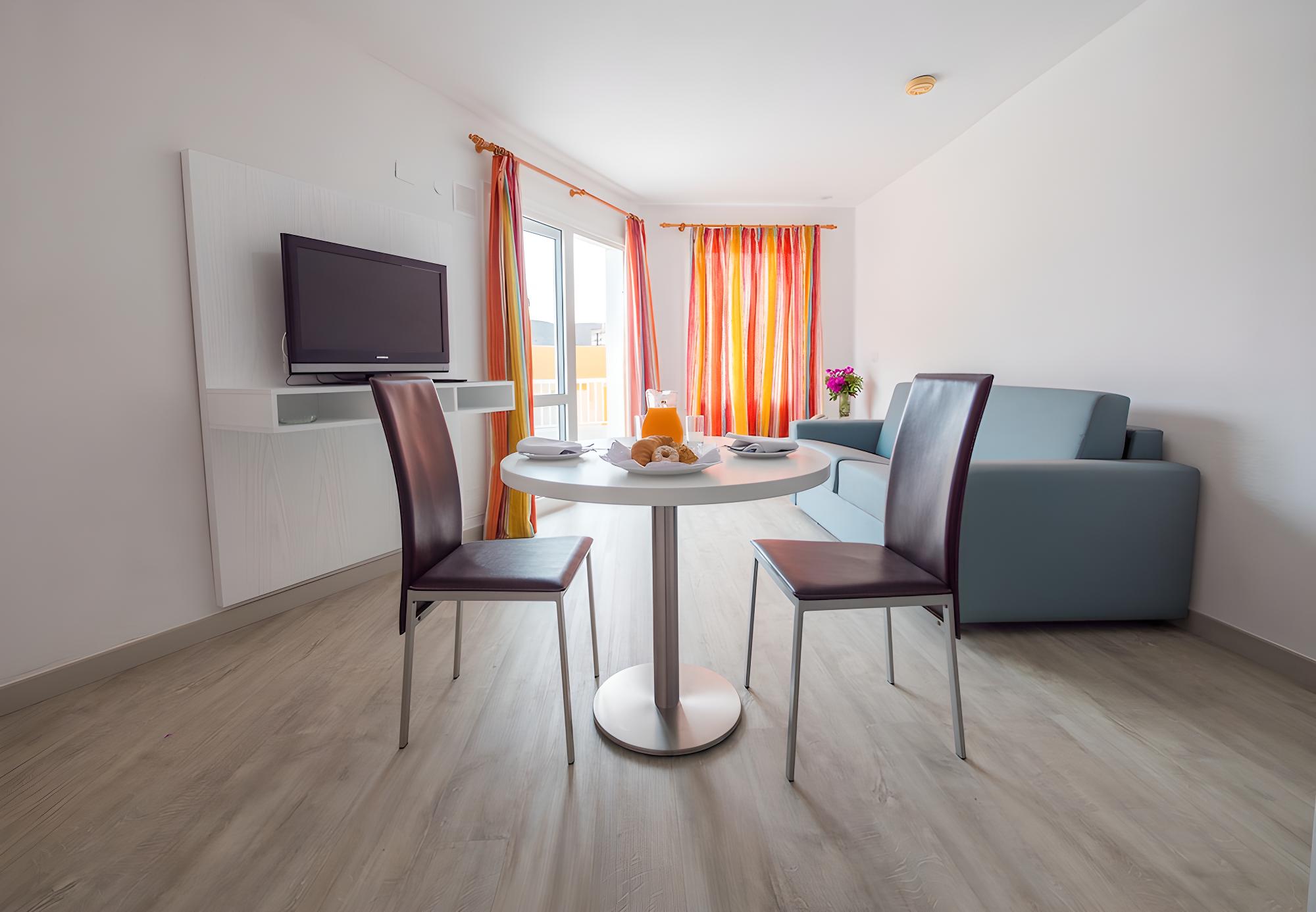 Enjoy a cozy breakfast in your stylish dining area!