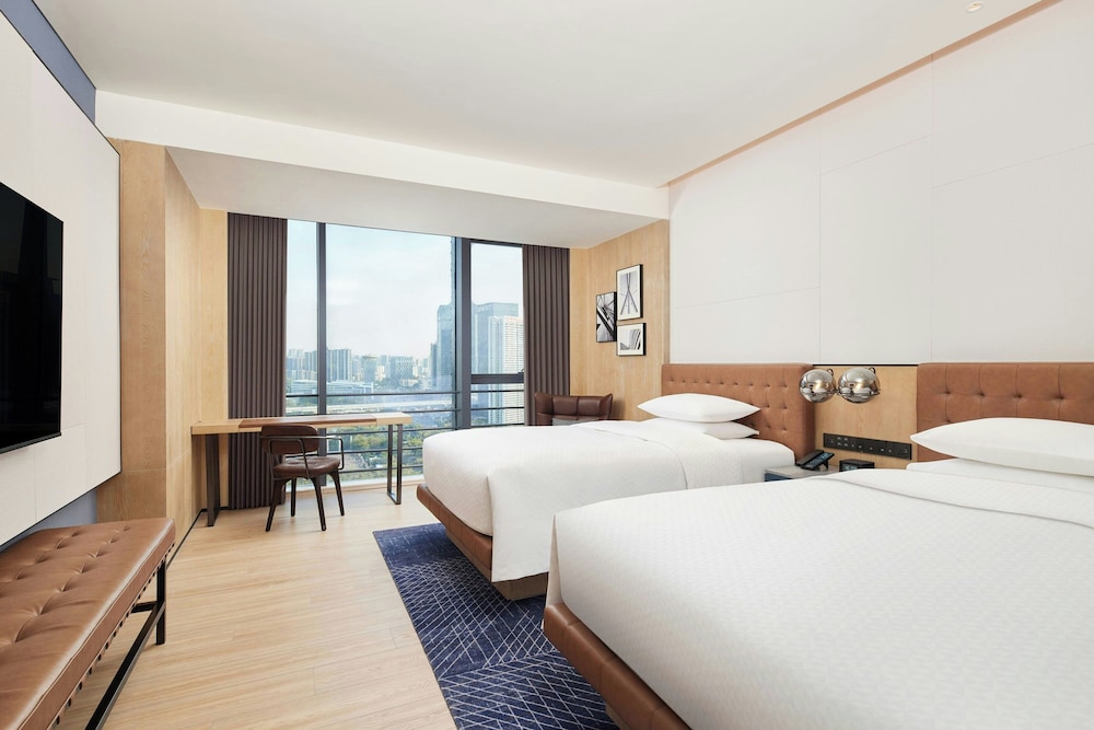 Double Room, 2 Double Beds, City View