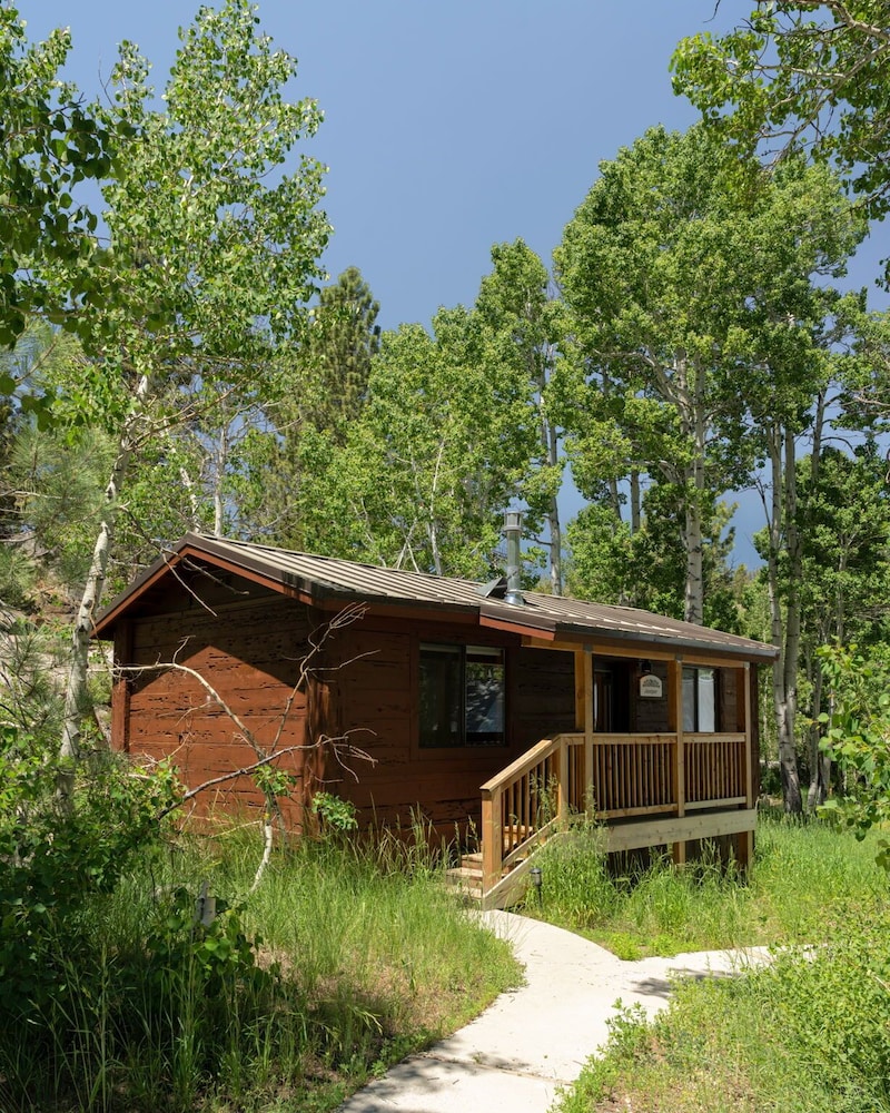 舒适小屋，1张特大床，壁炉，山景