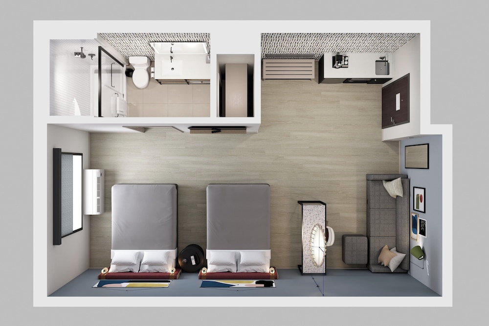 Studio Suite, 2 Queen Beds (Walk-In Shower) photo 2