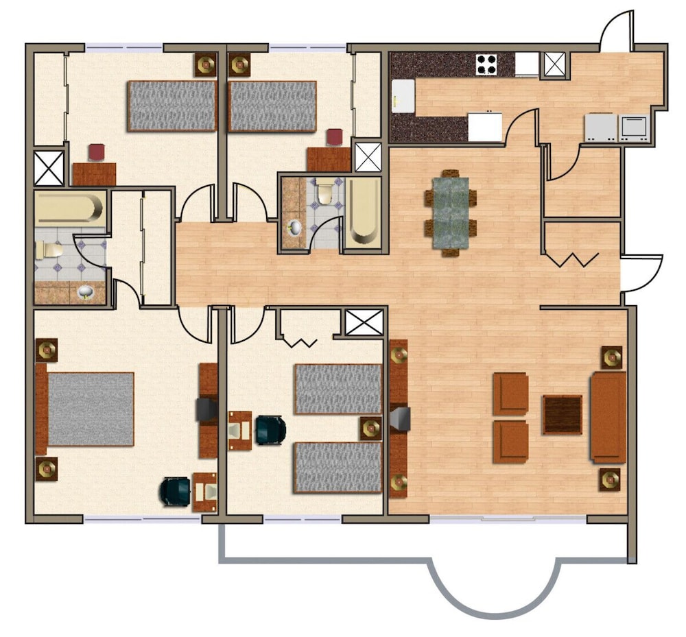 Family Apartment, 4 Bedrooms photo 3