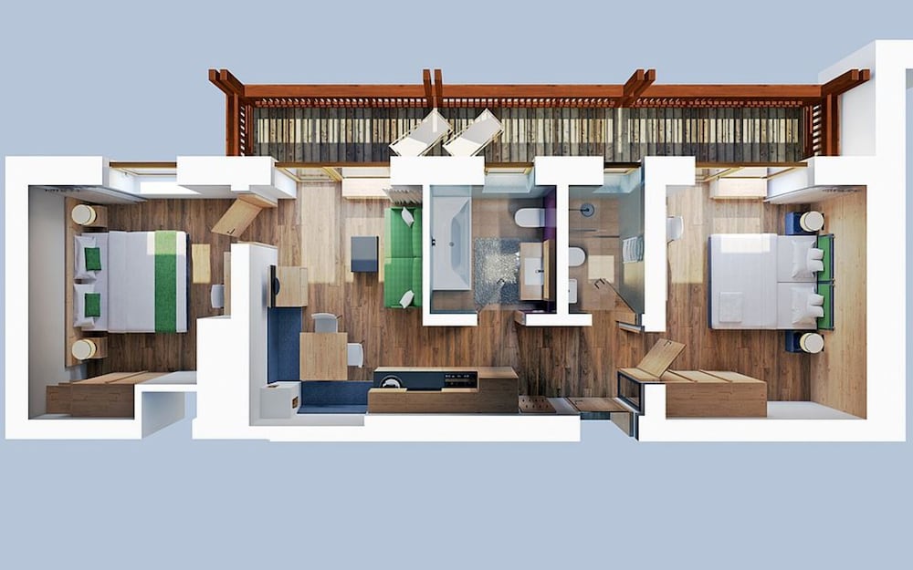 Suite, 2 Bedrooms, Balcony, Mountain View photo 2
