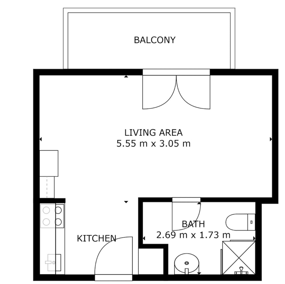Basic Studio, 1 Queen Bed
