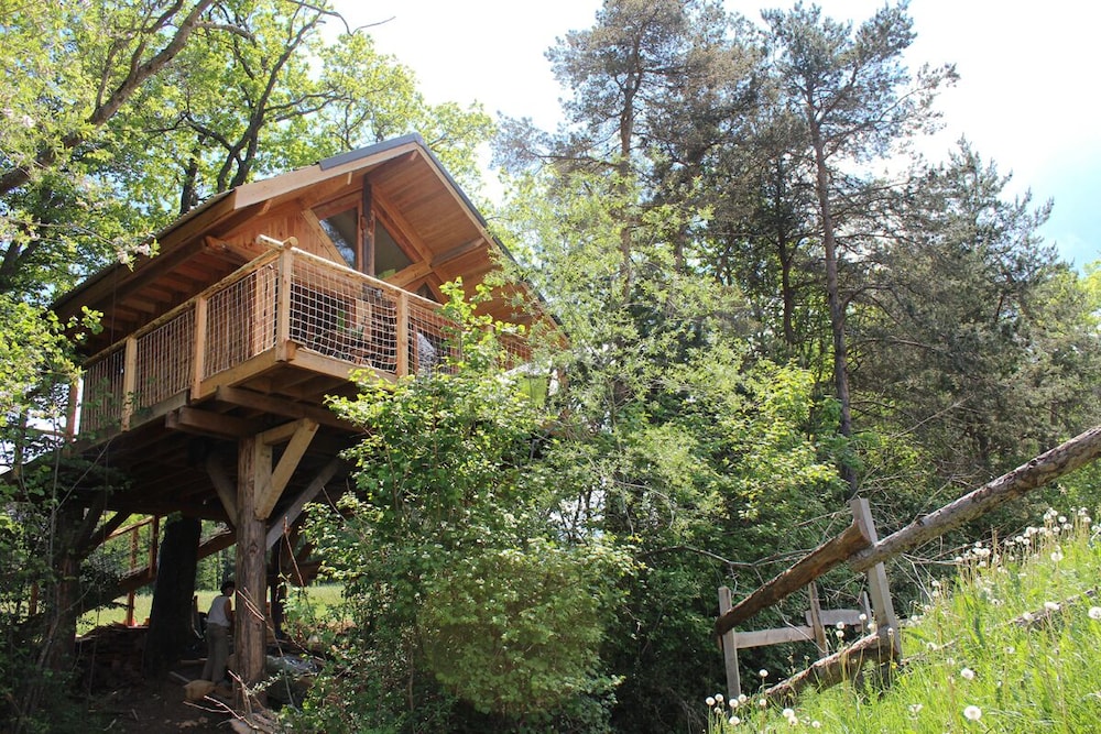 树屋，私人浴室，山景 (La Cabane des Cerfs)