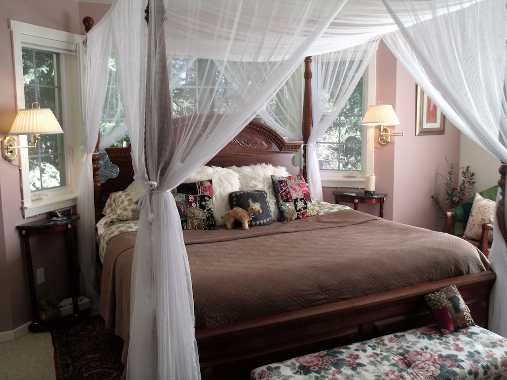 Single Room, 1 King Bed, Indoor Jetted Tub and Outdoor Private Hot Tub, Lake View and Forest View