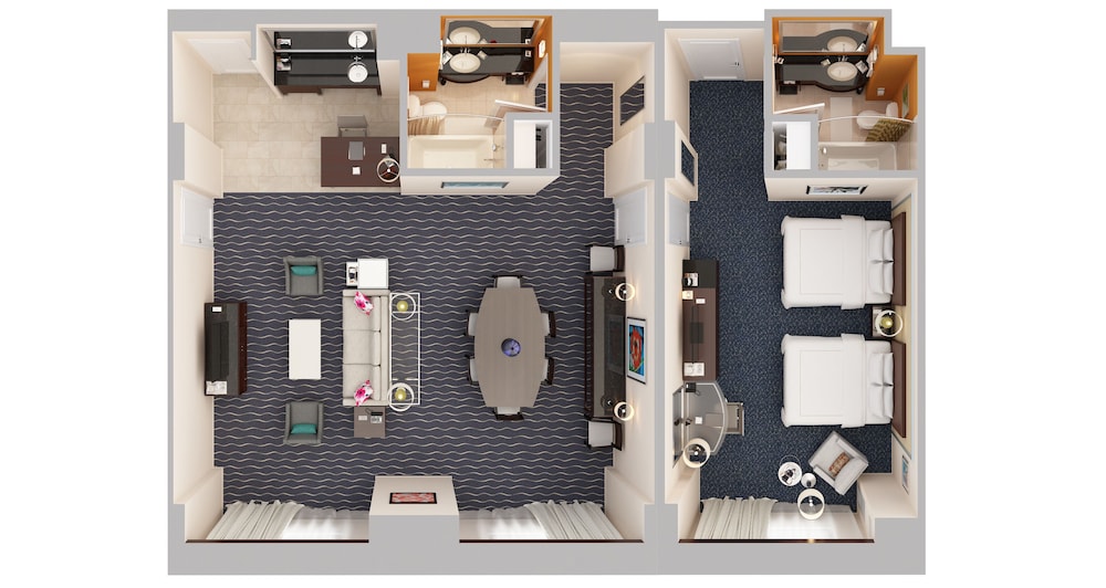 Suite, 2 Queen Beds, Accessible