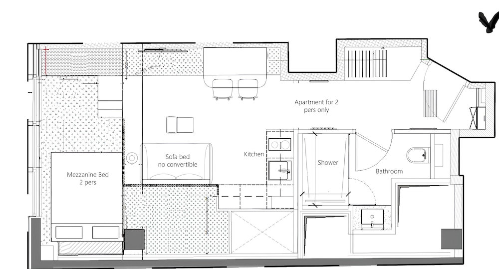 Studio Top Floor 2 personnes - 30 m2 photo 3