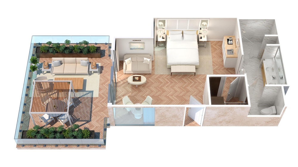 Suite, 1 King Bed, Accessible, Ocean View (Catalina)
