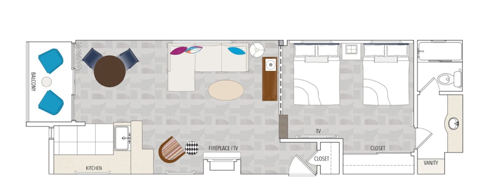 Premier Suite, 2 Double Beds, Balcony