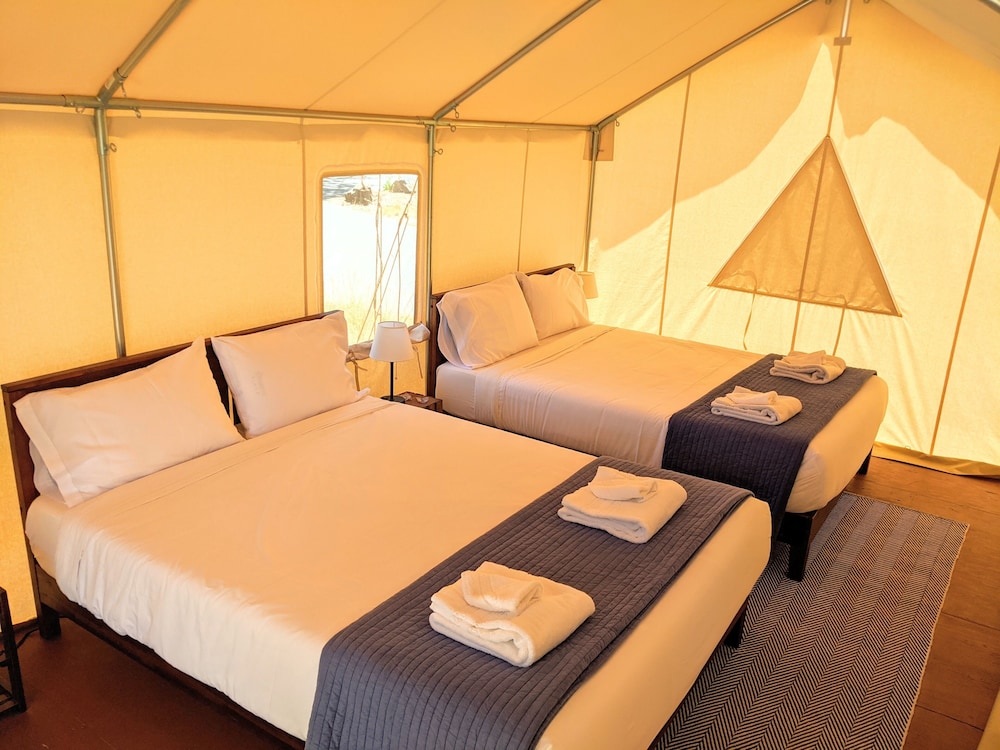 Premium Tent, 2 Queen Beds, Patio, Garden View photo 2