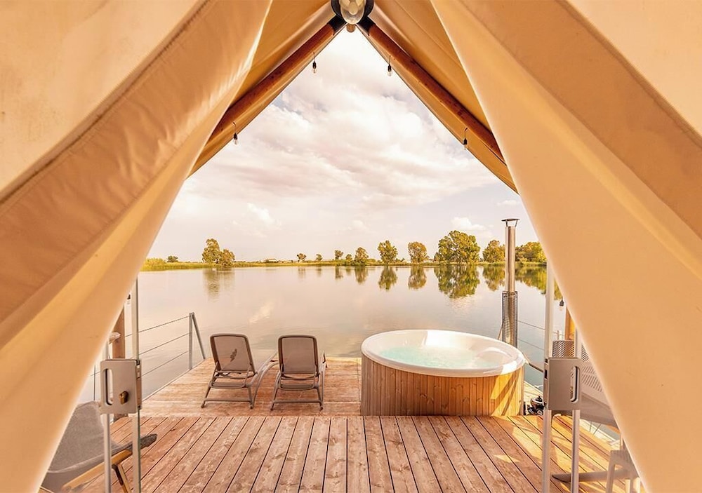 Tent, Hot Tub, Overwater