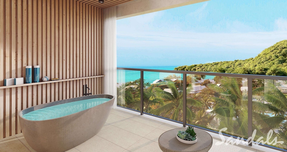 Bamboo Palm Partial Oceanview Room with Balcony Tranquility Soaking Tub (PLX)