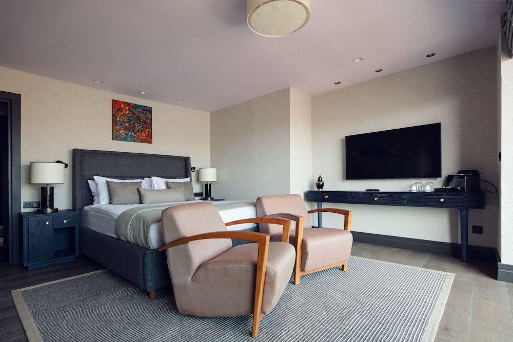 Deluxe Room, 1 Queen Bed, Terrace, Partial Sea View photo 2
