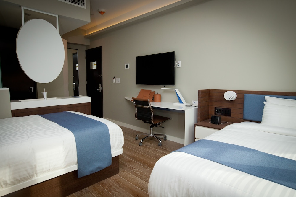Double Room, 2 Double Beds, Balcony, City View