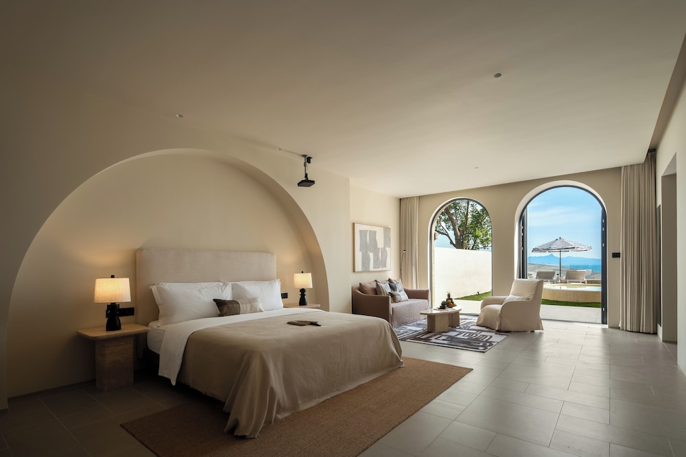 Cloud stairs and sea view pool double bed room