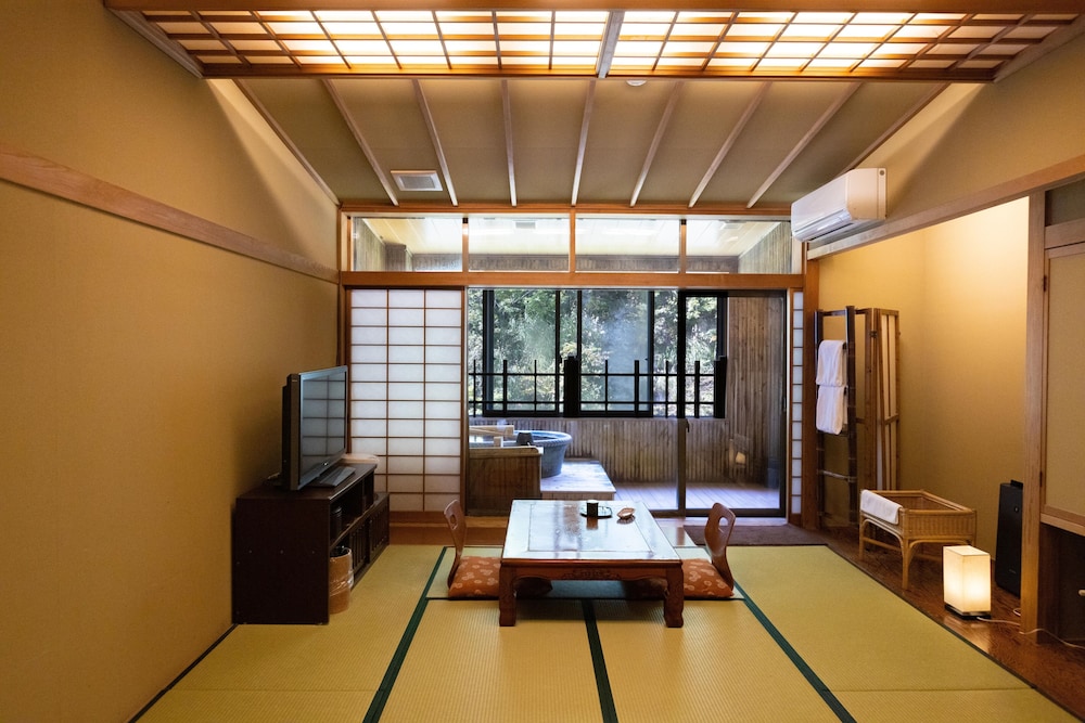 Room with Half Open-air bath