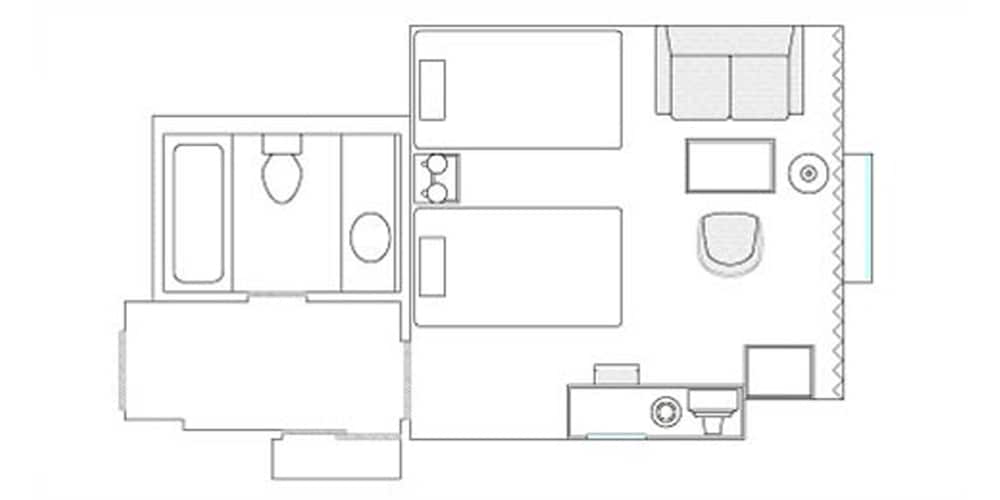 Standard Twin Room, Smoking, Ocean View photo 3