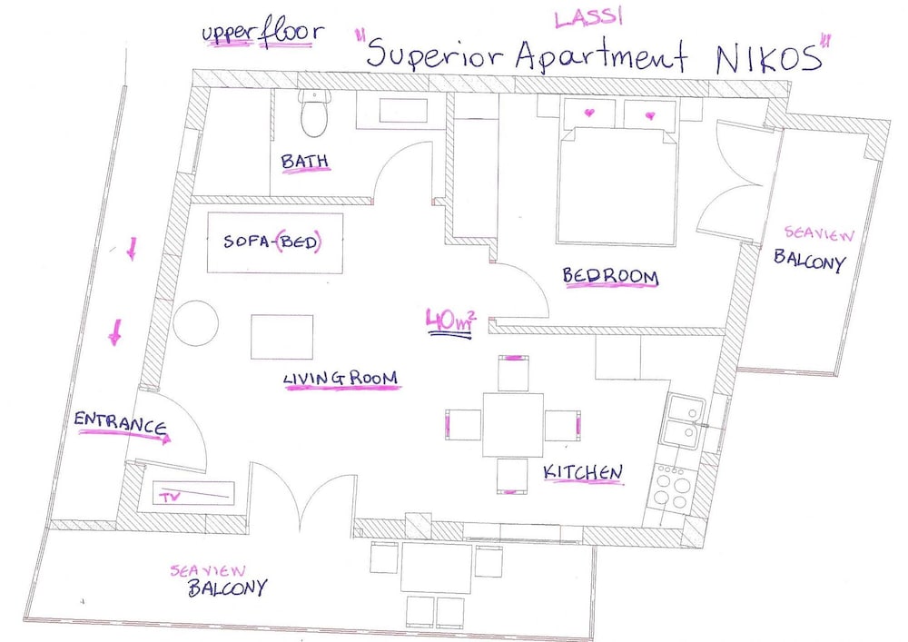 Superior Apartment, 1 Bedroom, Sea View photo 2