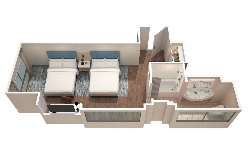 Room, 2 Queen Beds, City View (Corner) photo 2