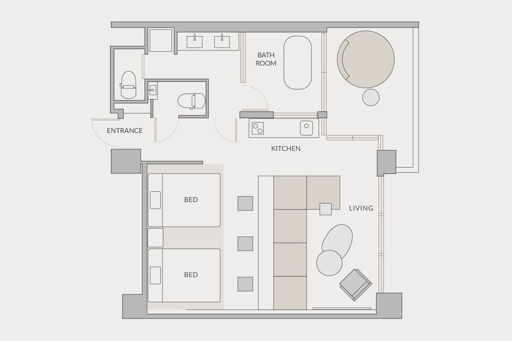 Twin Bed Suite with Jacuzzi, Non Smoking - Photo 1