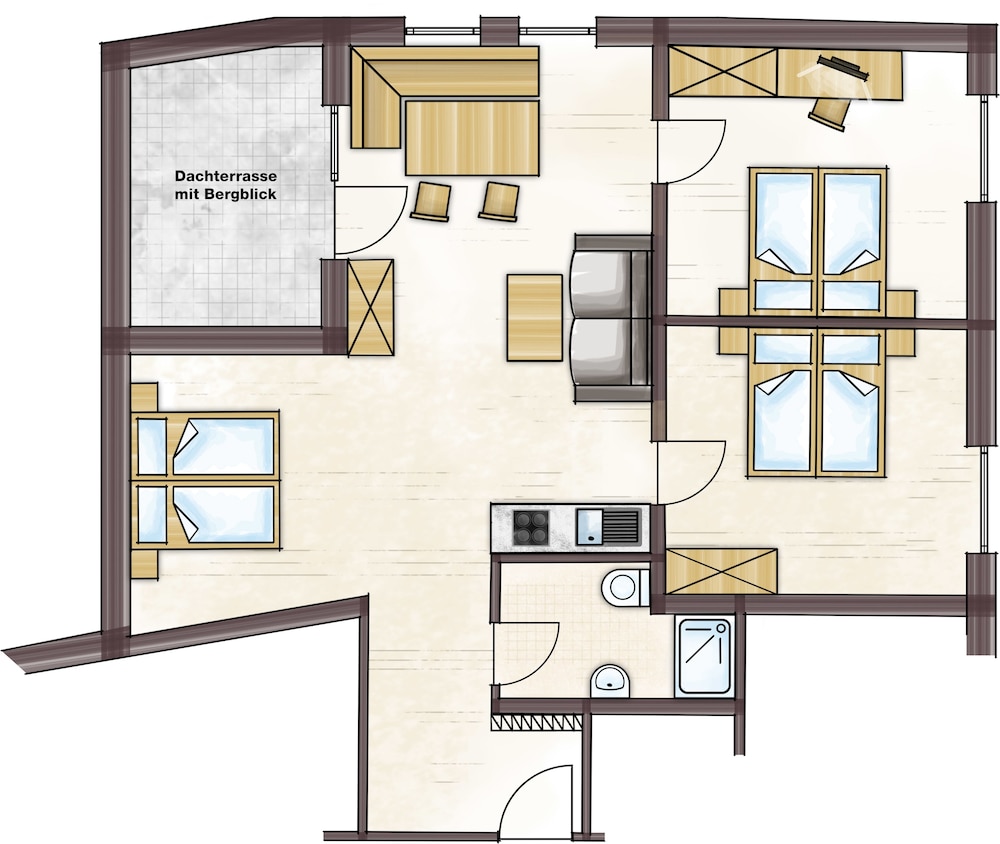 Apartment, 2 Bedrooms, Patio, Mountain View (additional cleaning fee 70€ per stay) photo 3