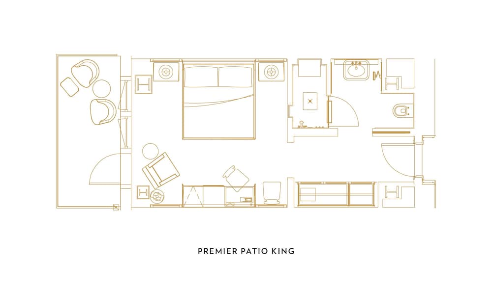 Premier King Room with One King Bed and Patio (Non Smoking) thumbnail 6