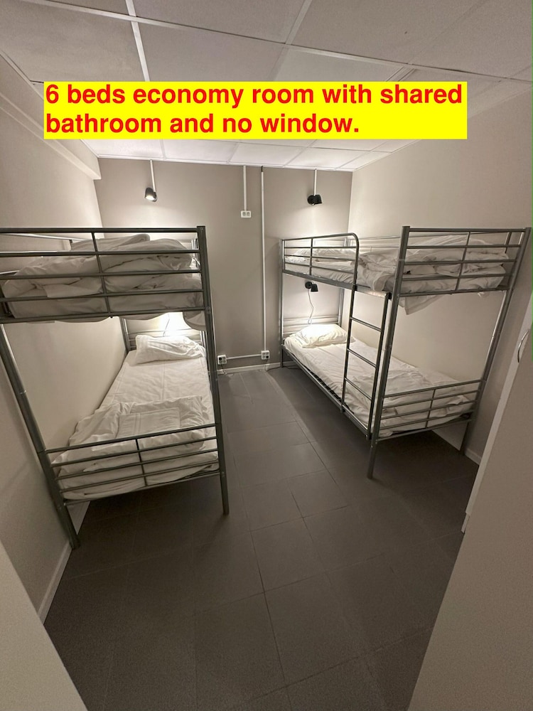 6-Bed Economy Room (shared bathroom, no windows)