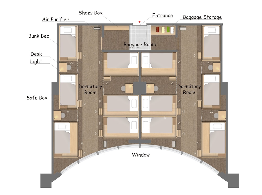 Shared Dormitory, Mixed Dorm, Non Smoking