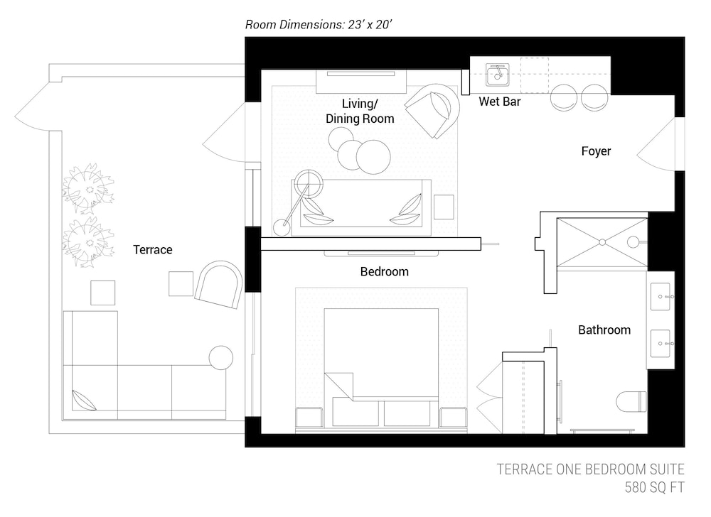 Suite, 1 King Bed with Sofa bed, Terrace thumbnail 5