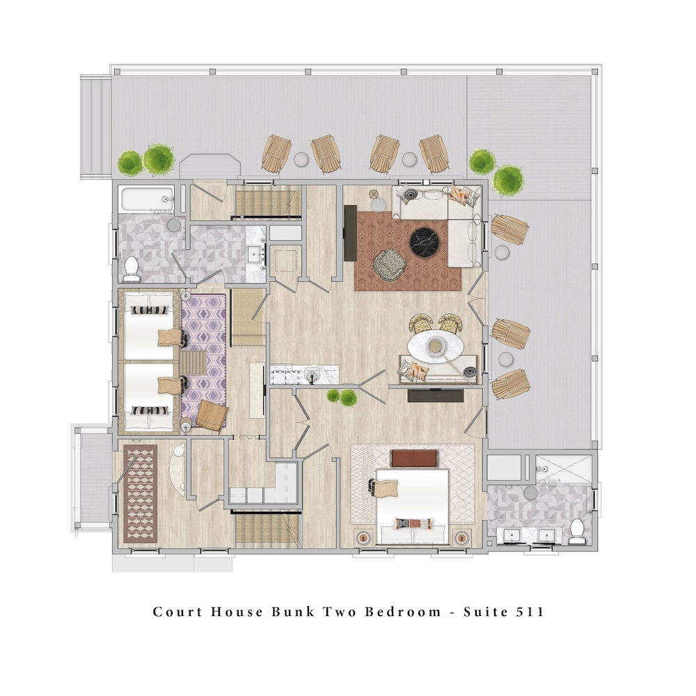 Suite, 2 Bedrooms (Court House Bunk) photo 3