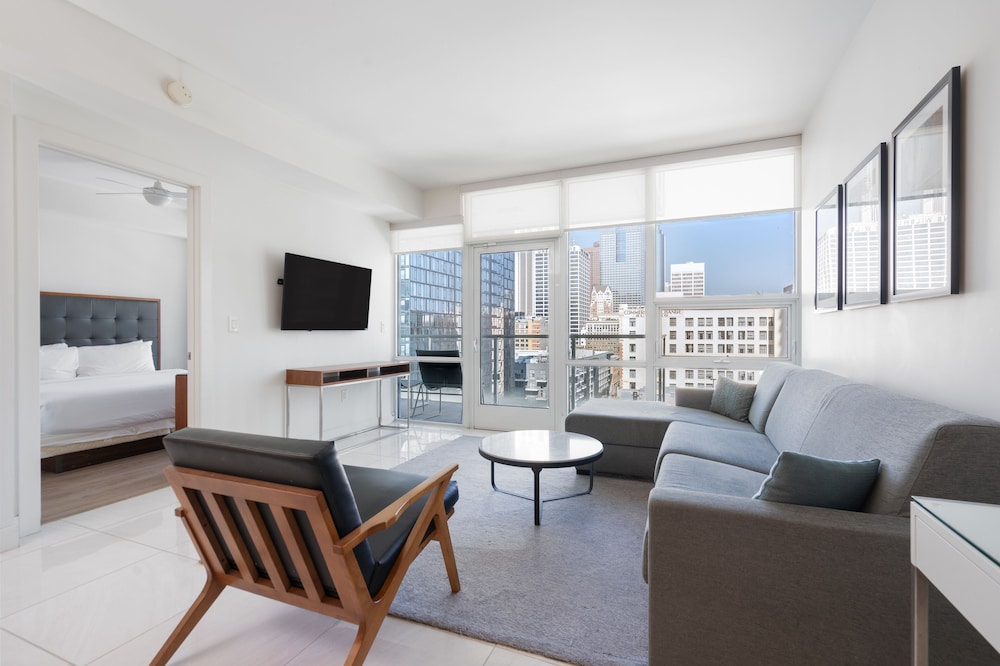 Suite, 1 King Bed with Sofa bed (One Bedroom Corner Suite)