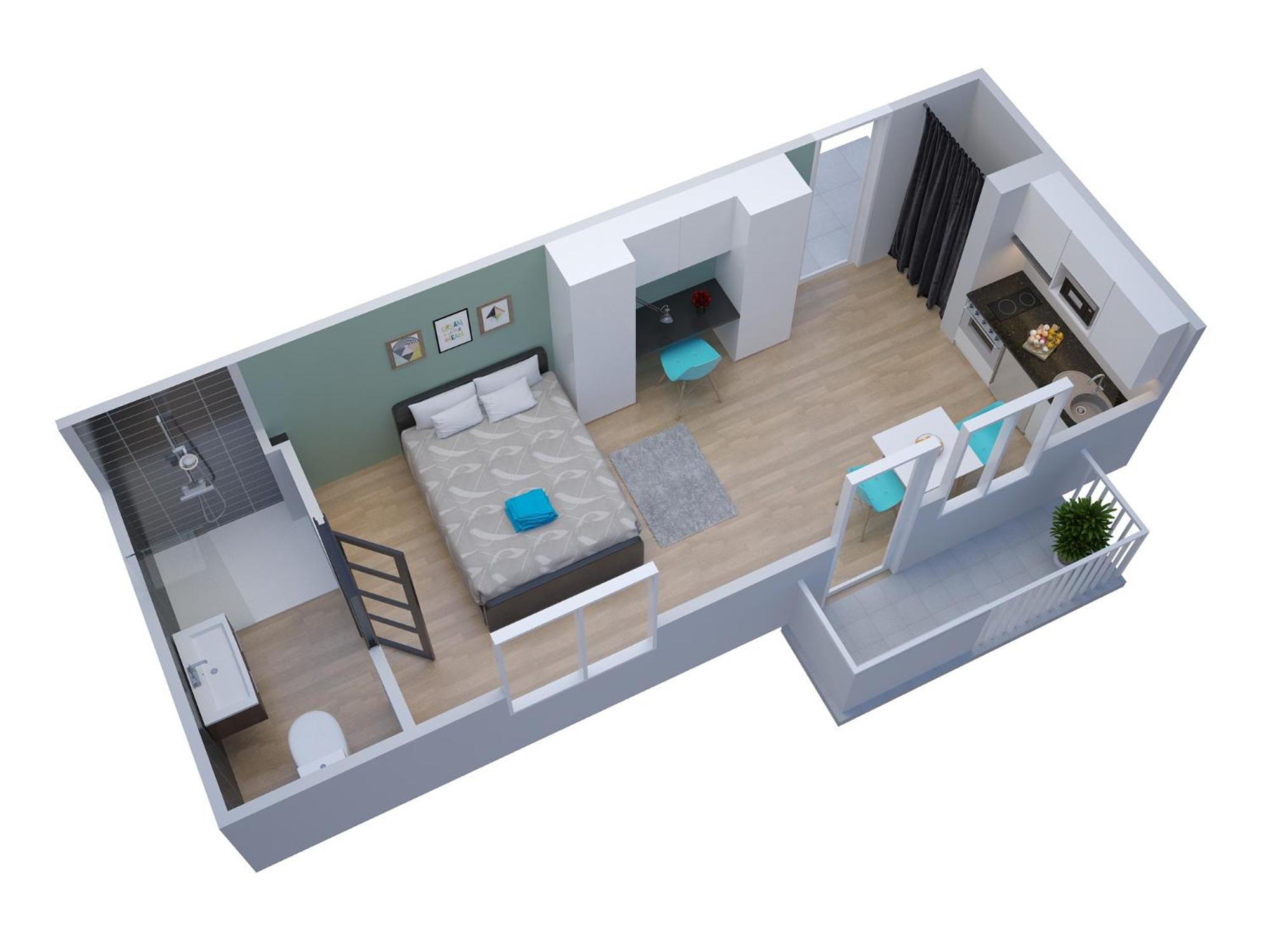 Apartment with Balcony