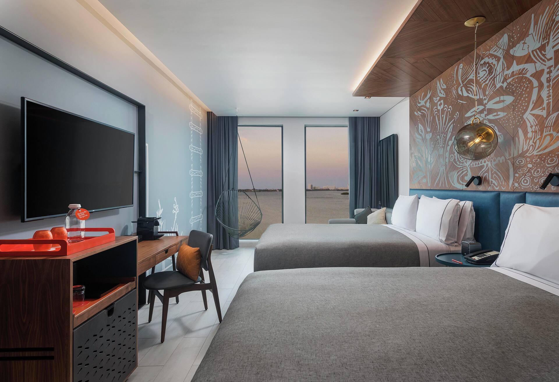Sunset Bay View Two Queen Beds Room