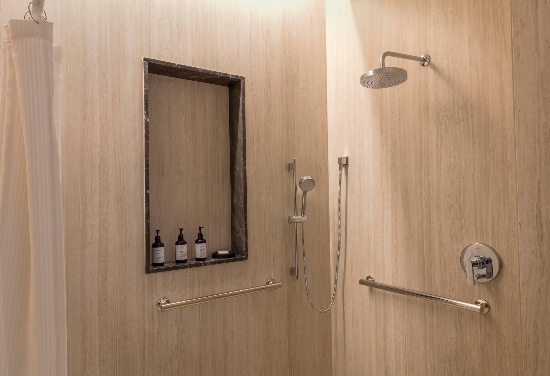 1 King Mobility Accessible W/ Roll in Shower