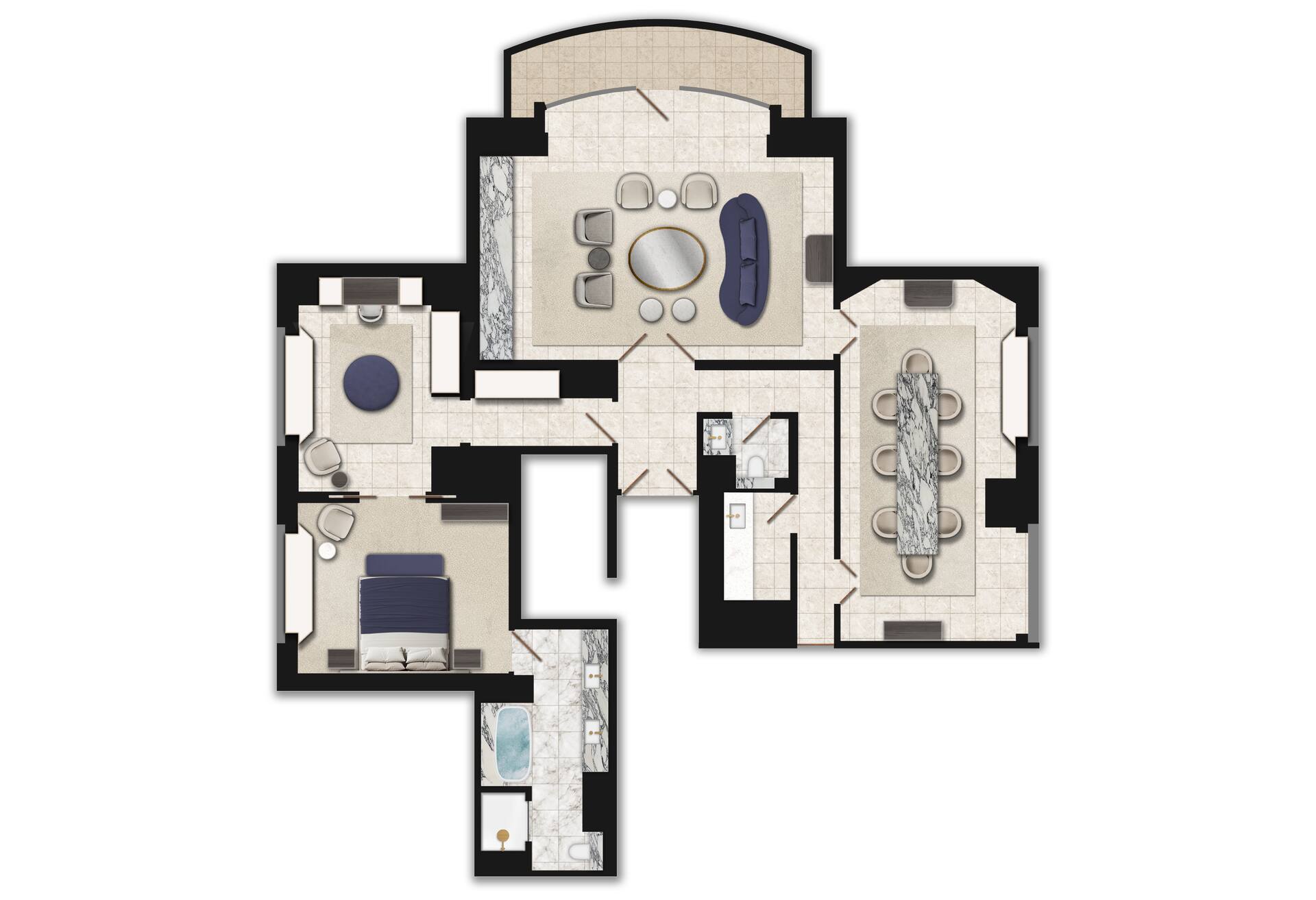 Presidential Two Bedroom Suite thumbnail 5