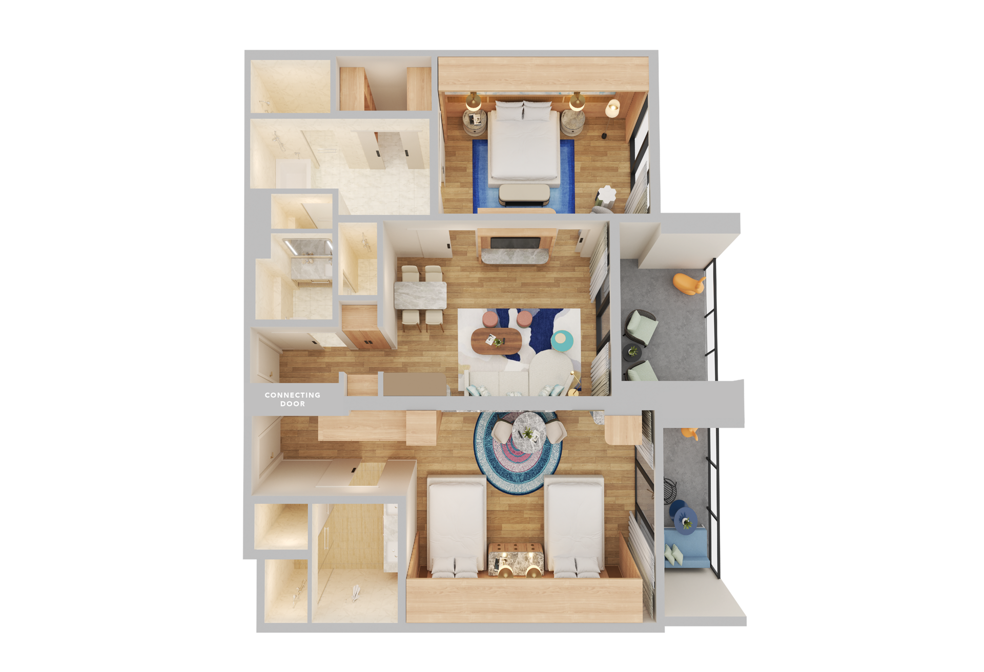 Lagoon Vw Two Bedroom Suite - 1 King 2 Queens thumbnail 5