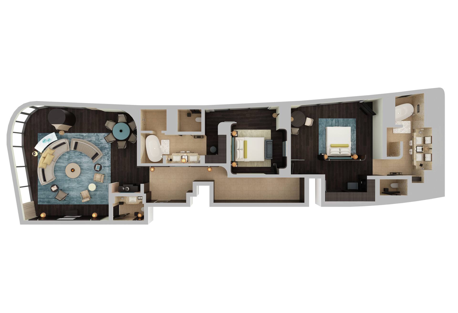 King Two Bedroom Waldorf Suite thumbnail 5